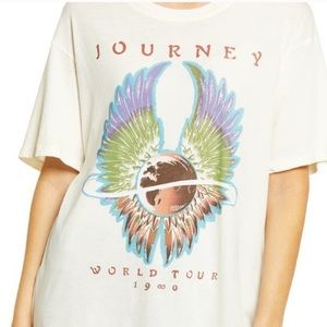 NEW! JOURNEY WORLD TOUR 1980 GRAPHIC TEE SHIRT